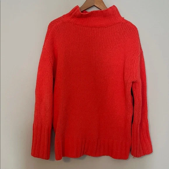 Philosophy Vibrant Coral Mock Neck Sweater - Picture 5 of 7